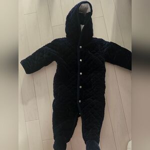 Polo Ralph Lauren Baby Quilted Hooded Barn Bunting Snowsuit 9M Navy